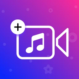 Icono de editor de videos con musica